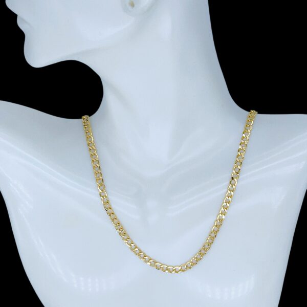 CA0036 Cadena cubana en peso medio un tono size 20" peso 5.5gr $550.00