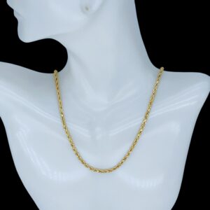 CA033 Cadena torzal peso medio en un tono  size 16'' peso 5.8gr precio $580.00